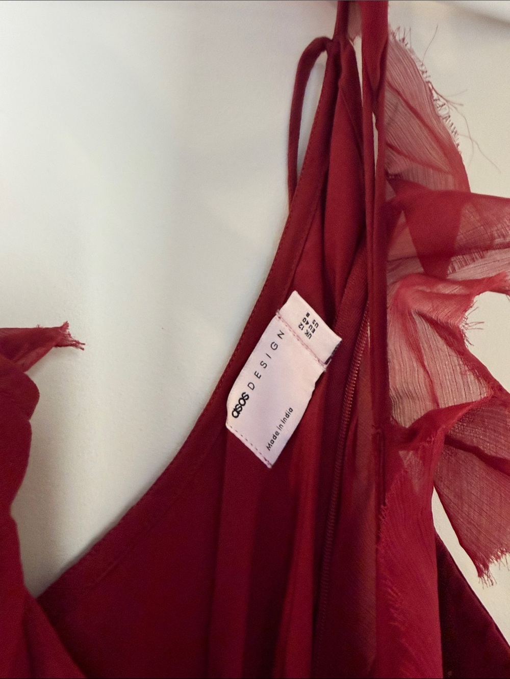 ASOS Burgundy Ruffle Maxi Dress - Picture 3 of 4